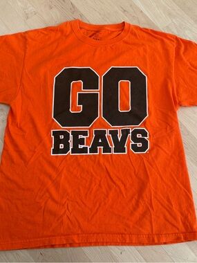 Port and Company Orange “Go Beavs” Oregon State University OSU Large Tee